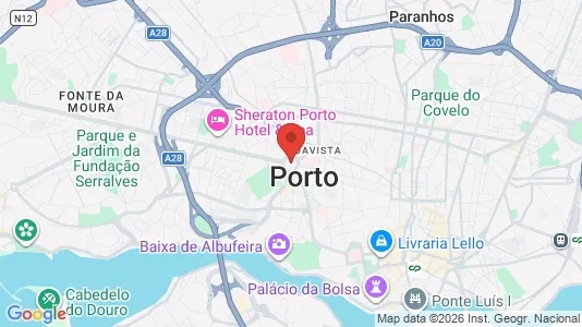 Apartments for rent i Porto Ramalde - kort over placeringen