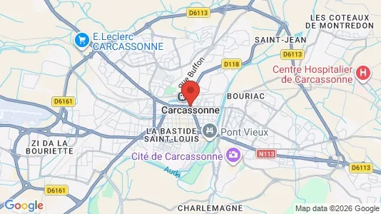 Houses for rent i Carcassonne - kort over placeringen