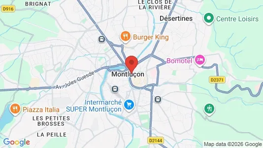Apartments for rent i Montluçon - kort over placeringen