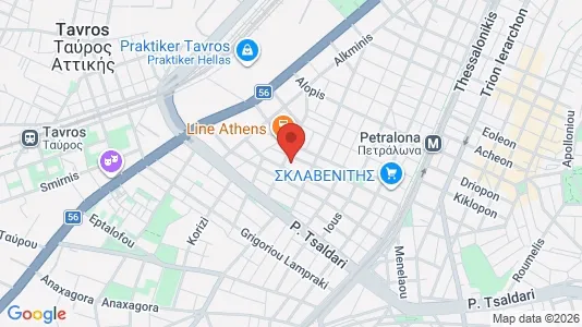 Apartments for rent i Moschato-Tavros - kort over placeringen