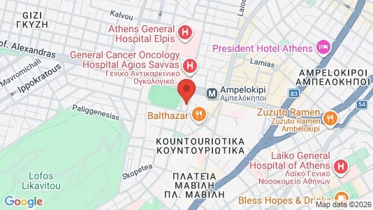 Apartments for rent i Athens Ampelokipoi - kort over placeringen