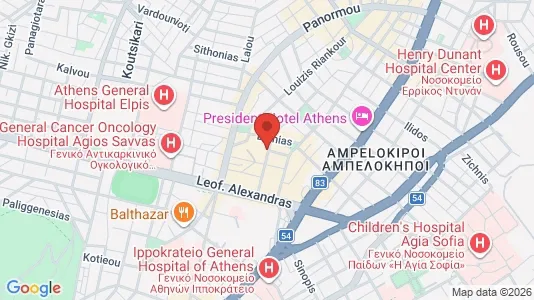 Apartments for rent i Athens Ampelokipoi - kort over placeringen