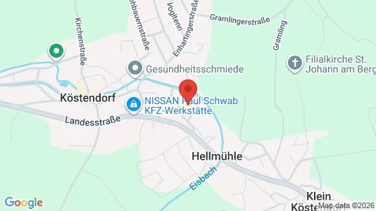 Apartments for rent i Köstendorf - kort over placeringen