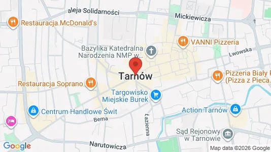 Apartments for rent i Tarnów - kort over placeringen