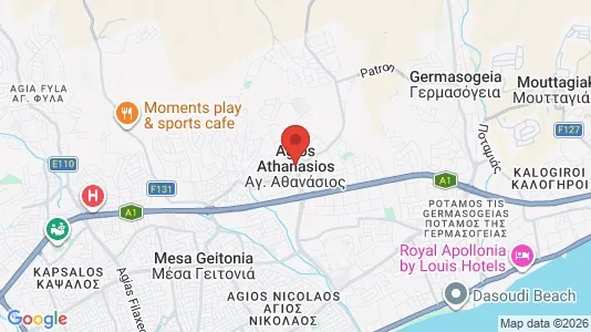 Houses for rent i Agios Athanasios - kort over placeringen