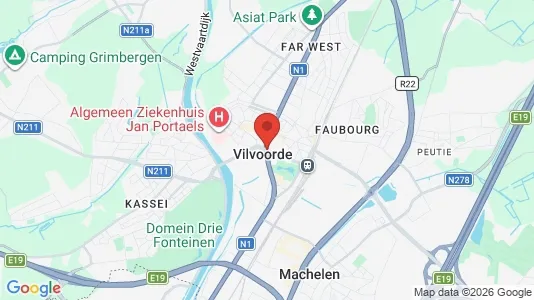 Apartments for rent i Vilvoorde - kort over placeringen