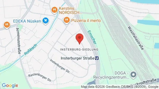 Apartments for rent i Dortmund - kort over placeringen