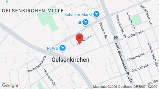 Apartments for rent i Gelsenkirchen - kort over placeringen