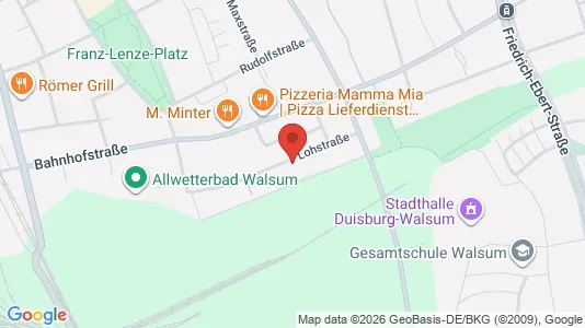 Apartments for rent i Duisburg - kort over placeringen
