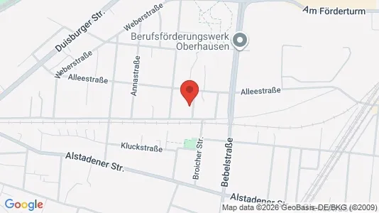 Apartments for rent i Oberhausen - kort over placeringen