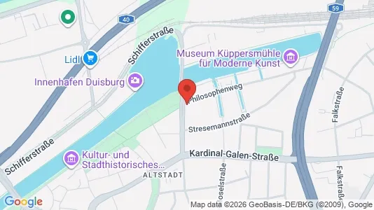Apartments for rent i Duisburg - kort over placeringen