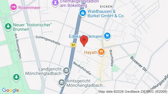 Apartments for rent i Mönchengladbach - kort over placeringen