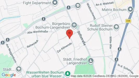 Apartments for rent i Bochum - kort over placeringen