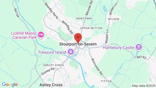 Apartments for rent i Stourport-on-Severn - Worcestershire - kort over placeringen