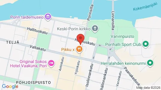 Apartments for rent i Pori - kort over placeringen