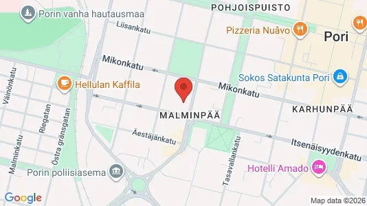 Apartments for rent i Pori - kort over placeringen
