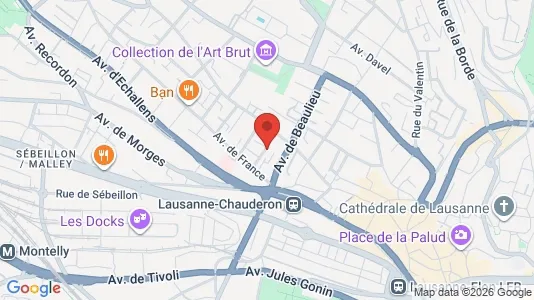 Rooms for rent i Lausanne - kort over placeringen