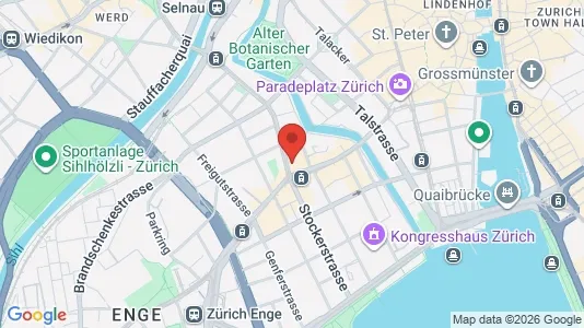 Apartments for rent i Zürich District 2 - kort over placeringen