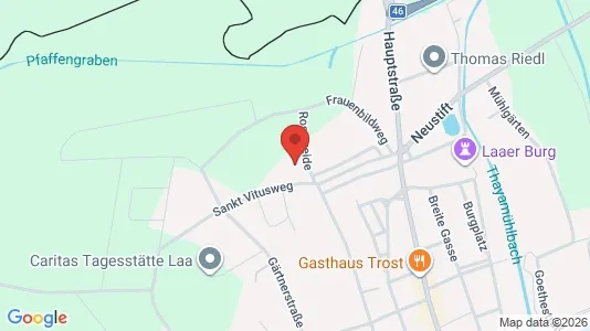 Apartments for rent i Laa an der Thaya - kort over placeringen