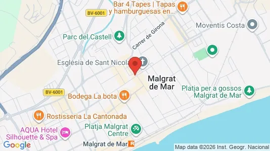 Apartments for rent i Malgrat de Mar - kort over placeringen