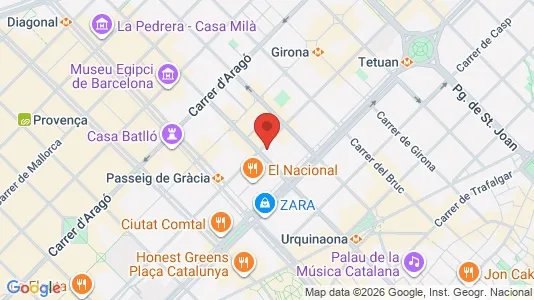 Apartments for rent i Barcelona Eixample - kort over placeringen