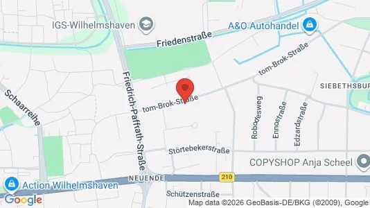 Apartments for rent i Wilhelmshaven - kort over placeringen