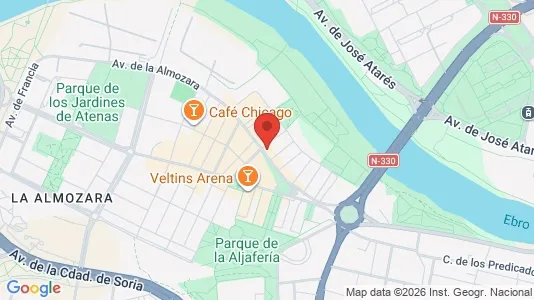 Apartments for rent i Zaragoza - kort over placeringen