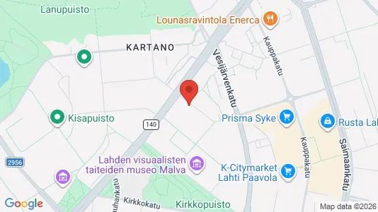 Apartments for rent i Lahti - kort over placeringen