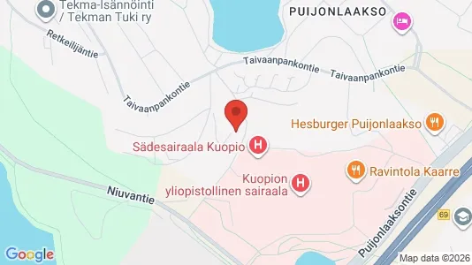 Apartments for rent i Kuopio - kort over placeringen