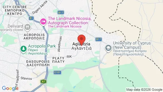 Houses for rent i Nicosia Aglantzia - kort over placeringen