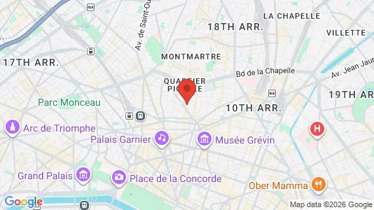 Apartments for rent i Paris 9ème arrondissement - kort over placeringen