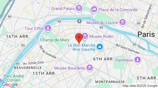 Apartments for rent i Paris 7ème arrondissement - kort over placeringen