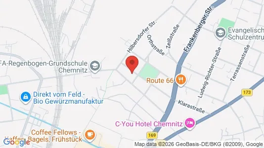 Apartments for rent i Chemnitz - kort over placeringen