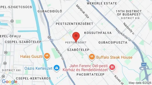 Apartments for rent i Budapest Pesterzsébet - kort over placeringen