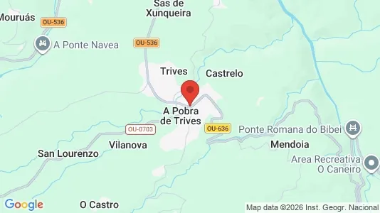Apartments for rent i A Pobra de Trives - kort over placeringen