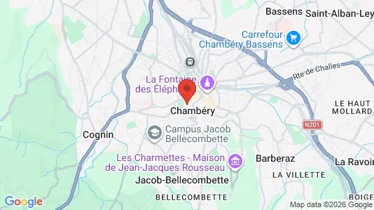 Apartments for rent i Chambéry - kort over placeringen