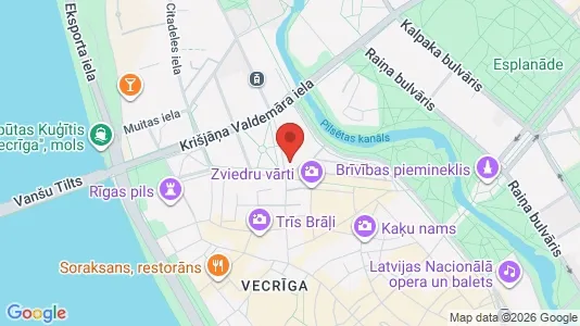 Apartments for rent i Riga Vecrīga - kort over placeringen