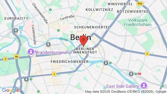 Apartments for rent i Berlin Mitte - kort over placeringen