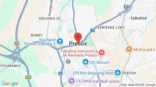 Apartments for rent in Prešov - Photo from Google Street View