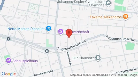 Apartments for rent i Chemnitz - kort over placeringen