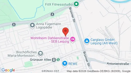 Apartments for rent i Leipzig - kort over placeringen