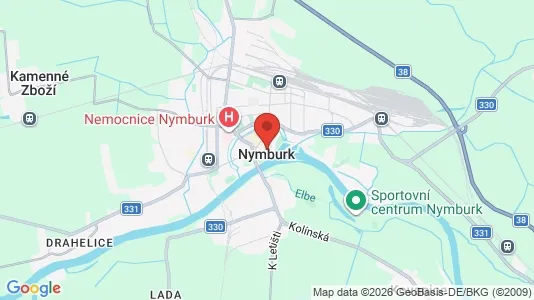 Apartments for rent i Nymburk - kort over placeringen
