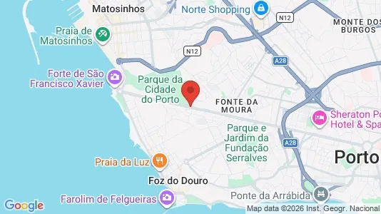 Apartments for rent i Porto Aldoar, Foz do Douro e Nevogilde - kort over placeringen