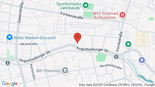Apartments for rent i Chemnitz - kort over placeringen
