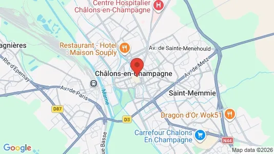 Houses for rent i Châlons-en-Champagne - kort over placeringen