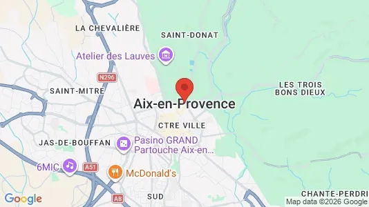 Apartments for rent i Aix-en-Provence - kort over placeringen