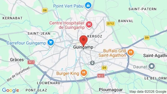 Apartments for rent i Guingamp - kort over placeringen