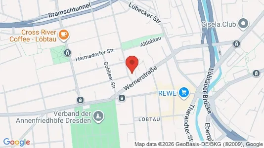 Apartments for rent i Dresden - kort over placeringen