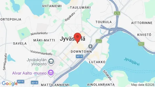 Houses for rent i Jyväskylä - kort over placeringen