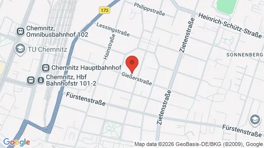 Apartments for rent i Chemnitz - kort over placeringen